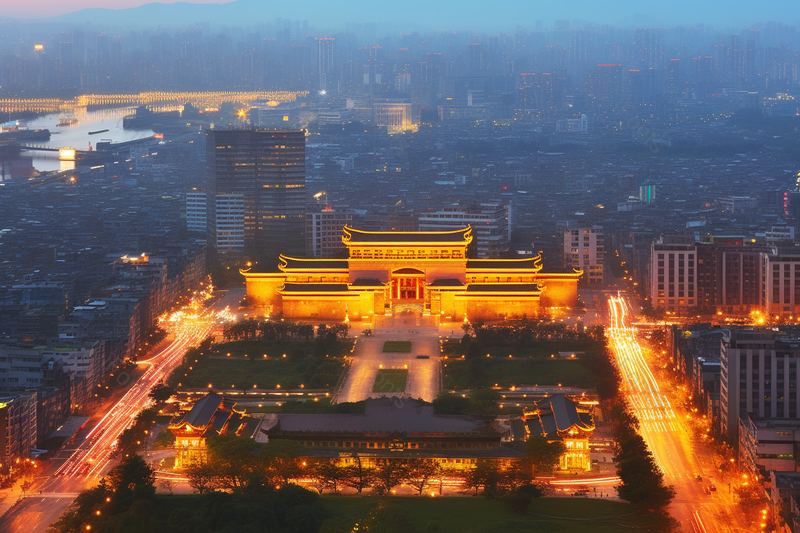 现代城市复古城楼夜景风景,高清,摄影图,摄影图片,图片大全,摄影图免费下载
